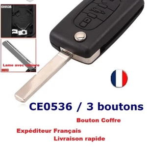 Coque Plip Télécommande Clé Citroen Peugeot  3 boutons Coffre CE0536 HU83 - Imagen 1 de 3
