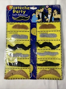 Mustache Party SELF ADHESIVE STYLISH MUSTACHES ~ 12 - Picture 1 of 4