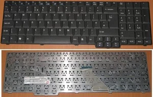 Keyboard qwerty UK Acer Aspire AS7000 AS9400 7000 NSK-AFA0U 9J.N8782.A0U Black - Picture 1 of 1