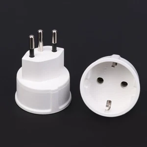 1 Piece EU DE Germany Socket 3 Pin Swiss Plugs Adaptor Embedded Swiss Conver _ou - Photo 1/14