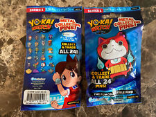 Yo-Kai Watch Metal Collector Pins Series 1 Lot of 2 Blind Packs Bags NEW SEALED
