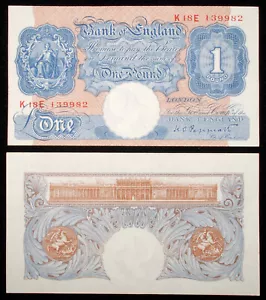 Banco de Inglaterra £1 Una libra ND (1940-48) - Peppiatt - P-367 (GLIB-001M) - Imagen 1 de 1