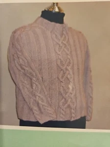  Super 3 Cable Sweater Knitting Pattern 37-47 Cindy Nichols - Picture 1 of 1
