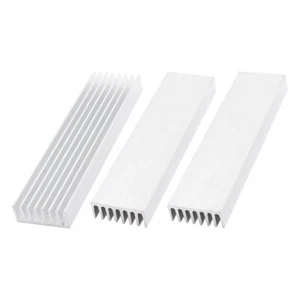 3 x Silber Ton Aluminium Heizkörper Kühlkörper Kühlrippen 110x28x11mm - Bild 1 von 1