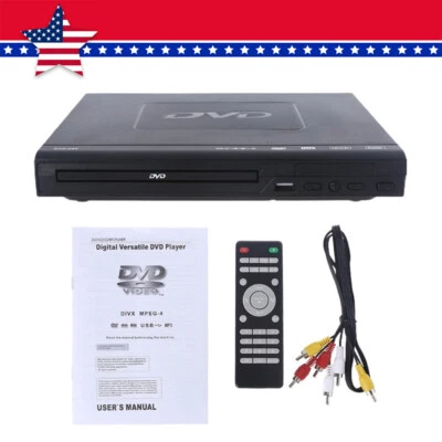 1080p DVD Player All Region Free DVD CD USB Player with AV+RCA Output US - Image 1 of 4