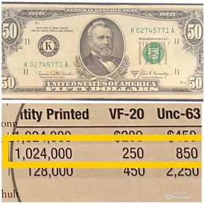 1969 (B) $50 Fifty Dollar Federal Reserve Note Dallas 🔥extremly rare🔥 - Picture 1 of 4