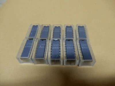 Signetics N7400A Integrated Circuit Chips Qty 10 NOS in Individual Chip Carriers - Image 1 of 3