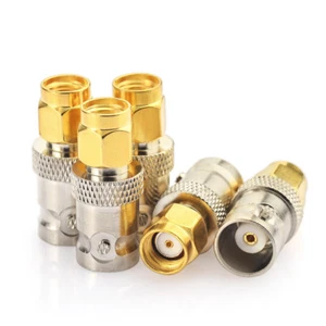 15pcs BNC Jack female to RP SMA Male straight Audio Adapter RF Coax Connector - Picture 1 of 5