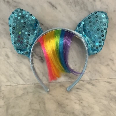 Rainbow Dash Headband w/ Mane Bangs My Little Pony Fancy Dress Halloween Costume Foto 1 de 4