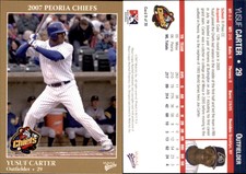 Yusuf Carter 2007 MultiAd Peoria Chiefs #8 RC Card *AutographDen*