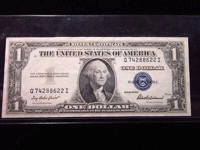 USA $1 1935 F Q74288622i # SILVER Certificate BLUE Seal Washington Dollar Money - Image 1 of 3