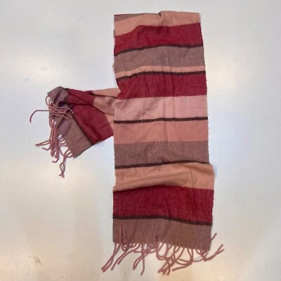 CEJON scarf, Made in ITALY 68”x 10” 100% Acrylic Striped W Fringe - Image 1 of 2