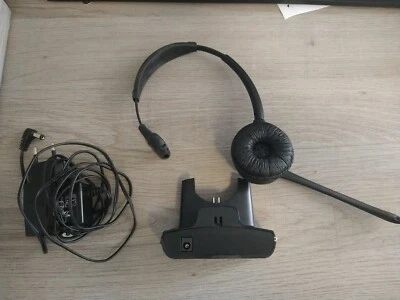 Plantronics WH300 A Over The Head  Headset Wireless + Cradle +EU Adaptor - Image 1 of 4