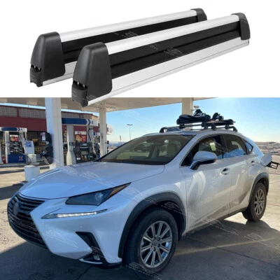 Portaequipajes de techo barra transversal esquí snowboard con bloqueo para Lexus LX RX300 RX350 RX400 Foto 1 de 4