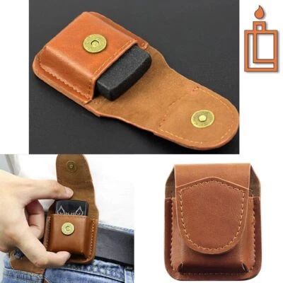 Leather Lighter Case Handmade Holster Belt Loop Clip Pouch Holder For Zippo