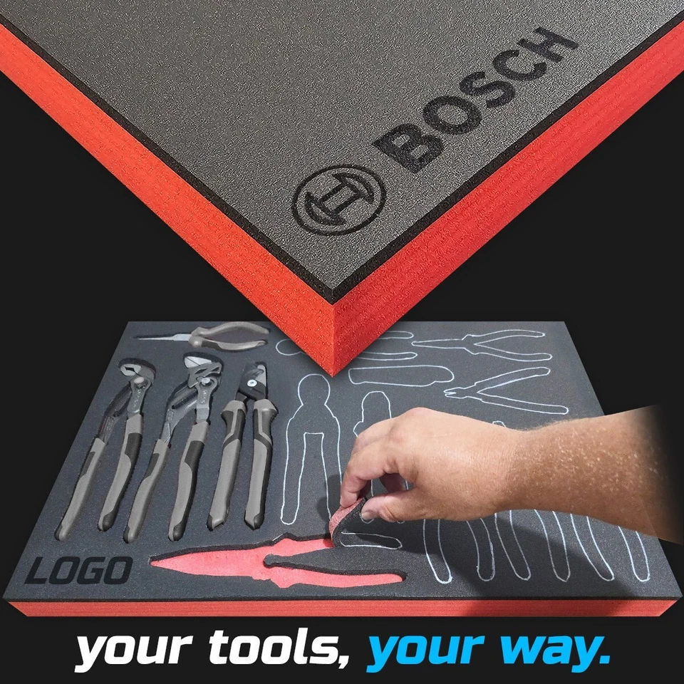 BOSCH shadow foam tool tray insert storage organizer toolbox tool kit set - Image 1 of 4