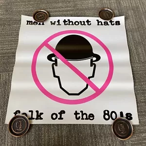 #153 1980s Men Without Hats Folk Of The 80s Record Store Promo Poster 21” X 21” - Picture 1 of 7
