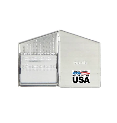 Chicago Latrobe 20pc HI-Moly M7 NUMBER Wire Gauge Drill Bit Set USA