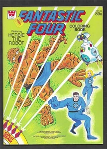 1979 * FANTASTIC FOUR HERBIE THE ROBOT COLORING BOOK *** Never Colored * NM/MINT - Picture 1 of 9