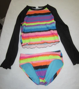 Little Girls Thereabouts 2-Piece Size M Long Sleeve Swim Shirt and Bikini Bottom - Picture 1 of 13