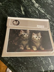 1983 Trapper Keeper Grey Kittens Notebook 3 Ring Vintage 12x 11" Clipboard Mead - Picture 1 of 12