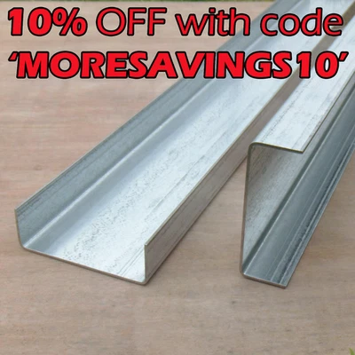 150mm 103mm x 50 mm Galvanised Steel Channel section C U 5x2 6x2 130mm mild g... - Image 1 of 2