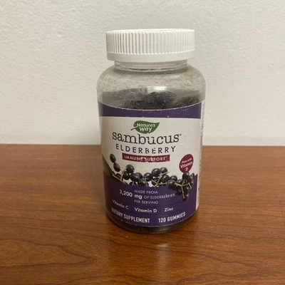 Expired Nature's Way  Elderberry Gummies for Immune Support 60 ct exp 2/25 - Image 1 of 3