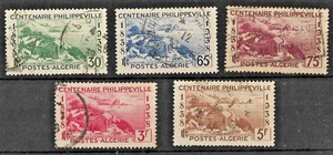 (23) ARGELIA - 1938 RUINAS DE VILLA ROMANA. SCOTT 117-121. USADO - Imagen 1 de 1