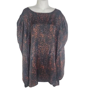 Blusa pulóver de leopardo manga larga satinada multicolor 4X Torrid para mujer - Imagen 1 de 12
