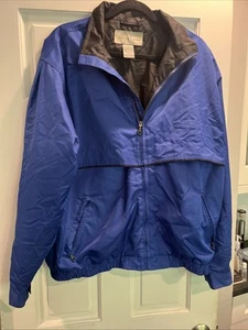 Cutter&Buck CB Weathertec Full Zip Jacket Large Blue Mens L - Picture 1 of 6