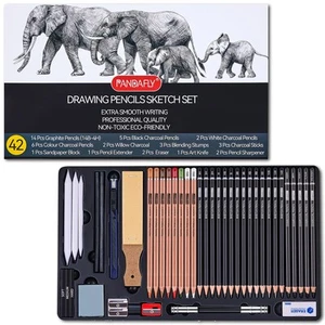 Drawing Sketching Pencil Set, 42 Pack Pro Art Pencil Kit with Graphite Pencil... - Picture 1 of 9