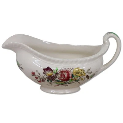 Johnson Bros F.B. & Co Garden Bouquet Gravy Boat Windsor Ware Inglaterra años 40 Foto 1 de 4