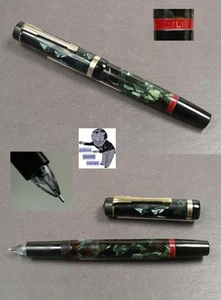 Rotring Tintenkuli 50ties green marbled with translucent front section rare - Picture 1 of 1