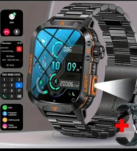 **Montre Intelligente de Sport 2,01" – Écran HD Tactile, Appels, LED, Multisport - Photo 1/6