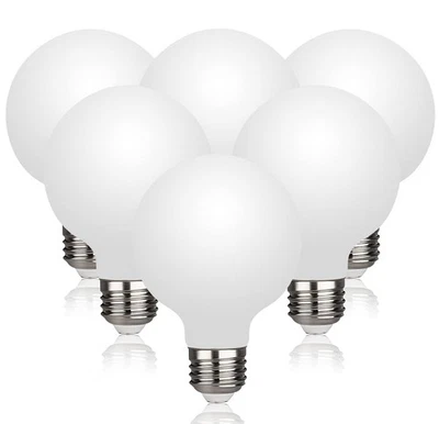 6 Pack G25(G80) Globe LED Light Bulbs, 5W Dimmable 40 Watt Equivalent LED Edi... - Image 1 of 4