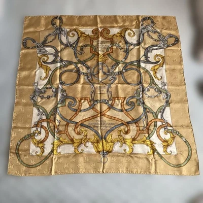 HERMES Carre 90 Par Mefsire ANTOINE DE PLVVINEL Scarf Gold color Women - Image 1 of 4