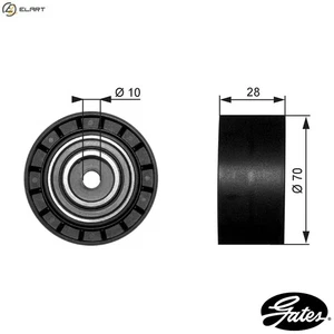 DEFLECTIONGUIDE PULLEY VRIBBED BELT T38073 FOR BMW 5/E39 M62B35 3.5L M62B44 4.4L - Picture 1 of 9