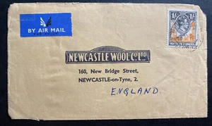 1940s Northern Rhodesia Airmail Commercial Cover To Newcastle England - Picture 1 of 2