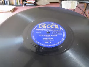 78RPM Decca 8591 Jimmy Smith - Big Chump Blues / Ain't Got Nobody, sharp E-V+E- - Picture 1 of 7