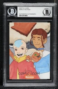 Nickelodeon Avatar Aang The Last Airbender Original Art Sketch Card 1/1 BAS - Picture 1 of 2