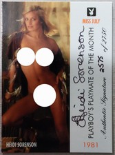 Playboy Centerfold Collector Cards July Set HEIDI SORENSON AUTOGRAPH CARD #2575