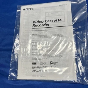 Sony Kassettenrecorder Operational Manual SLV-679HF,PX,662HF, - Bild 1 von 3
