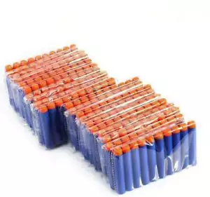 100 x Bullets SOFT HEAD Nerf N-Strike Elite Dart Refill Fits Most Nerf Guns BLUE - Picture 1 of 7