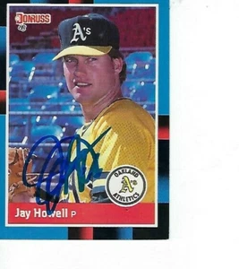 JAY HOWELL SIGNED 1988 DONRUSS #55 - OAKLAND ATHLETICS - Imagen 1 de 1