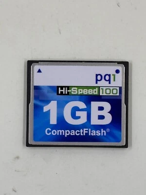 PQI 1GB Hi Speed 100 CF Compact Flash Camera Memory Card - Image 1 of 2