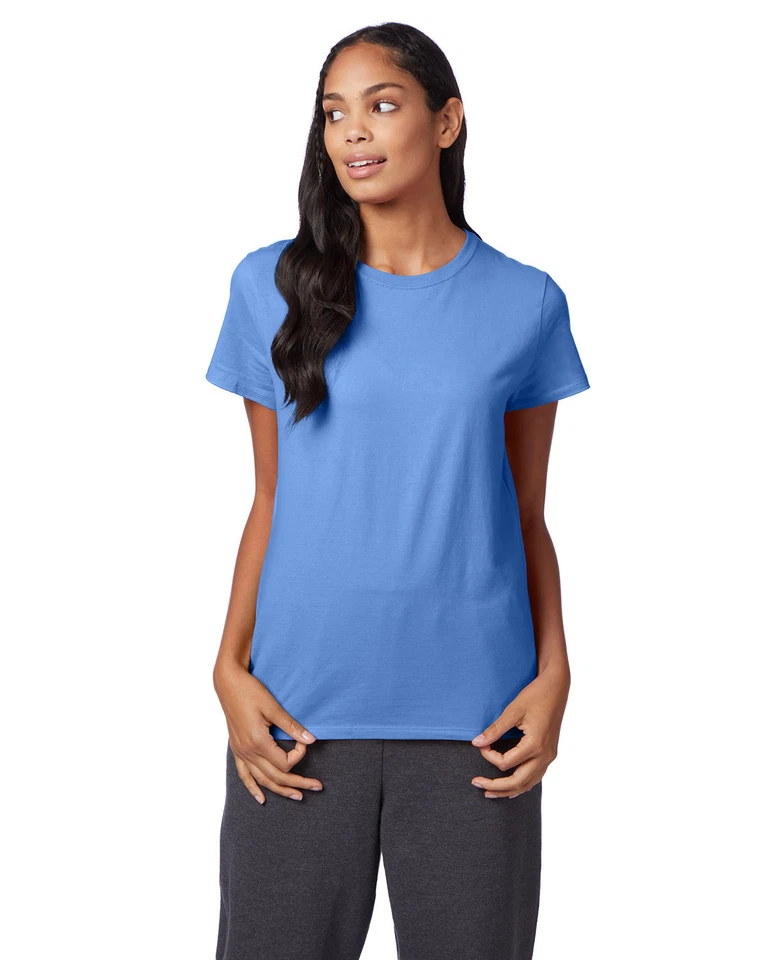 Hanes Ladies Perfect-T Stylish T Shirt Casual Plain T-Shirt - SL04 - Image 1 of 1