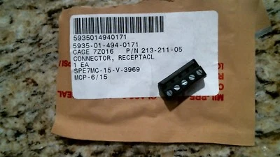 GENERAL ELECTRIC DURCK 213-211-05 CONNECTOR RECEPTACLE 5 PIN -FREE SHIPPING - Image 1 of 2