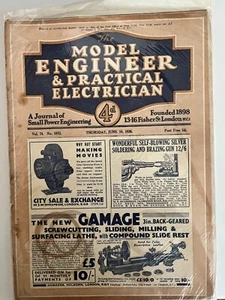 ULTRA RARE MODEL ENGINEER & PRACTICAL ELECTRICIAN MAGAZINE JUNE 1936 VINTAGE - Picture 1 of 1