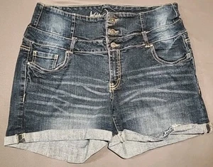 ARIYA JEANS High Waist Cutoff Jean Shorts Size 15/16   3 Button 5 pocket Stretch - Picture 1 of 10