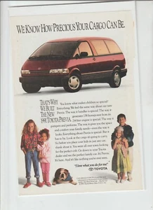 Anuncio original de la revista Toyota Previa 1991 "Sabemos lo preciosa que puede ser tu carga" - Imagen 1 de 1